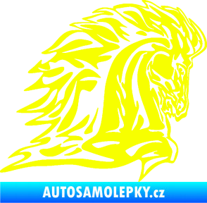 Samolepka Animal flames 101 pravá kůň Fluorescentní žlutá