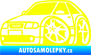 Samolepka Audi A3 karikatura levá Fluorescentní žlutá