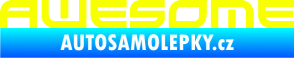 Samolepka Awesome Fluorescentní žlutá