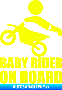Samolepka Baby rider on board levá Fluorescentní žlutá