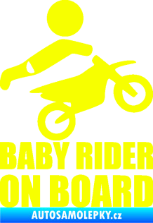 Samolepka Baby rider on board pravá Fluorescentní žlutá