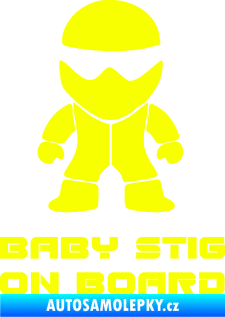 Samolepka Baby stig on board Fluorescentní žlutá