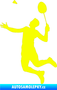 Samolepka Badminton 001 levá Fluorescentní žlutá