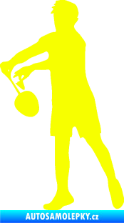 Samolepka Badminton 002 levá Fluorescentní žlutá