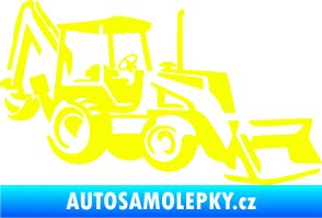 Samolepka Bagr 002 pravá Fluorescentní žlutá