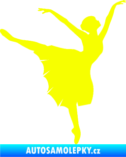 Samolepka Baletka 003 pravá Fluorescentní žlutá
