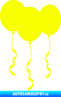 Samolepka Balonky Fluorescentní žlutá