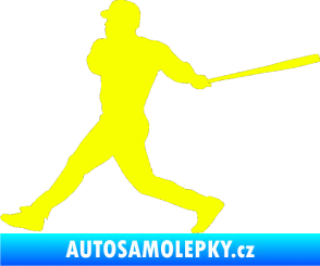 Samolepka Baseball 002 levá Fluorescentní žlutá