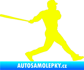 Samolepka Baseball 002 pravá Fluorescentní žlutá