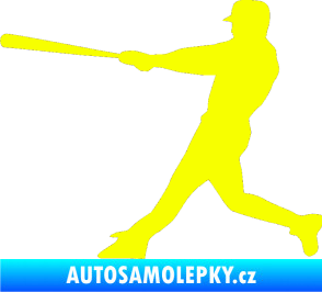 Samolepka Baseball 004 levá Fluorescentní žlutá