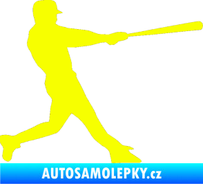 Samolepka Baseball 004 pravá Fluorescentní žlutá