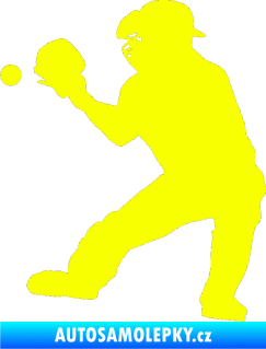 Samolepka Baseball 007 levá Fluorescentní žlutá