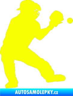 Samolepka Baseball 007 pravá Fluorescentní žlutá