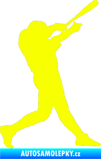Samolepka Baseball 011 pravá Fluorescentní žlutá