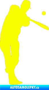 Samolepka Baseball 012 pravá Fluorescentní žlutá
