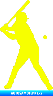 Samolepka Baseball 013 pravá Fluorescentní žlutá