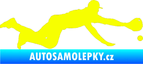 Samolepka Baseball 015 pravá Fluorescentní žlutá