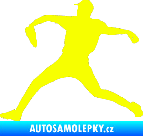 Samolepka Baseball 019 levá Fluorescentní žlutá