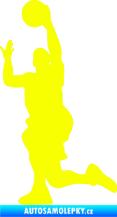Samolepka Basketbal 005 levá Fluorescentní žlutá
