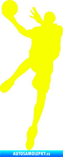Samolepka Basketbal 006 levá Fluorescentní žlutá