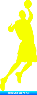 Samolepka Basketbal 008 pravá Fluorescentní žlutá