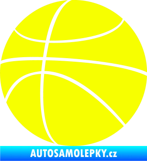 Samolepka Basketbalový míč 001 Fluorescentní žlutá