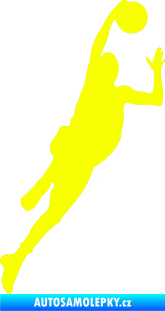 Samolepka Basketbal 003 pravá Fluorescentní žlutá