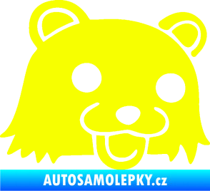 Samolepka Bear pravá Fluorescentní žlutá