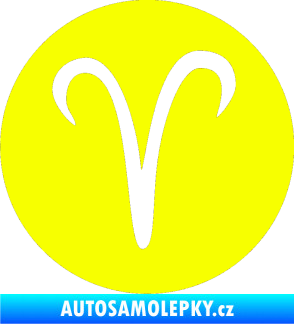 Samolepka Beran zvěrokruh 001 - horoskop Fluorescentní žlutá