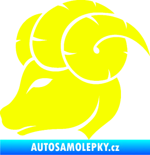 Samolepka Beran zvěrokruh 002 levá Fluorescentní žlutá
