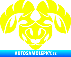 Samolepka Beran zvěrokruh 003  Fluorescentní žlutá