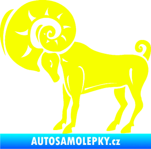 Samolepka Beran zvěrokruh 005 levá Fluorescentní žlutá