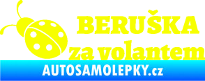 Samolepka Beruška za volantem Fluorescentní žlutá