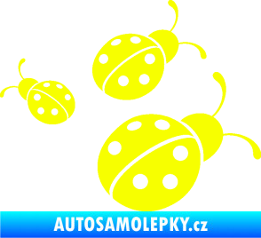 Samolepka Berušky 001 pravá Fluorescentní žlutá