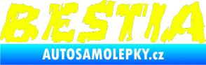 Samolepka Bestia Fluorescentní žlutá