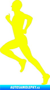 Samolepka Běžec 004 levá Fluorescentní žlutá