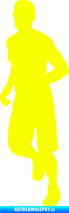 Samolepka Běžec 006 levá Fluorescentní žlutá