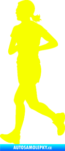 Samolepka Běžkyně 001 levá jogging Fluorescentní žlutá