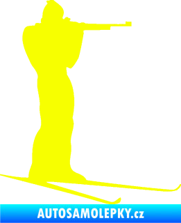 Samolepka Biatlon 001 pravá Fluorescentní žlutá