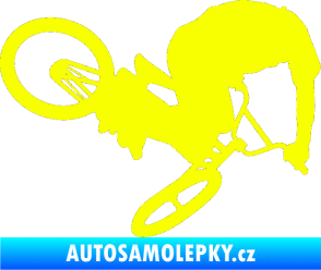 Samolepka Biker 001 pravá Fluorescentní žlutá