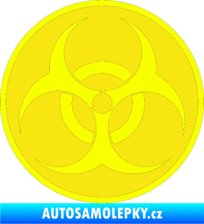 Samolepka Biohazard barevný  Fluorescentní žlutá