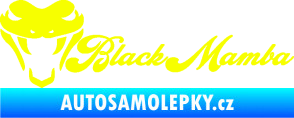 Samolepka Black mamba nápis Fluorescentní žlutá