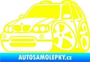 Samolepka BMW X5 karikatura levá Fluorescentní žlutá