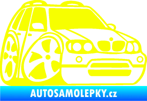 Samolepka BMW X5 karikatura pravá Fluorescentní žlutá
