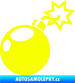 Samolepka Bomba 001 pravá Fluorescentní žlutá