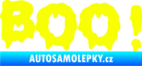Samolepka Boo! Fluorescentní žlutá