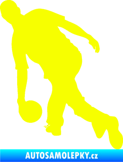 Samolepka Bowling 003 levá hráč Fluorescentní žlutá