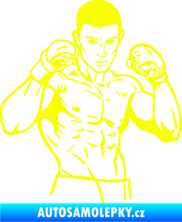 Samolepka Boxer 003 pravá Fluorescentní žlutá