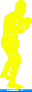 Samolepka Boxer 004 pravá Fluorescentní žlutá