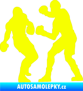 Samolepka Boxeři 001 levá Fluorescentní žlutá
